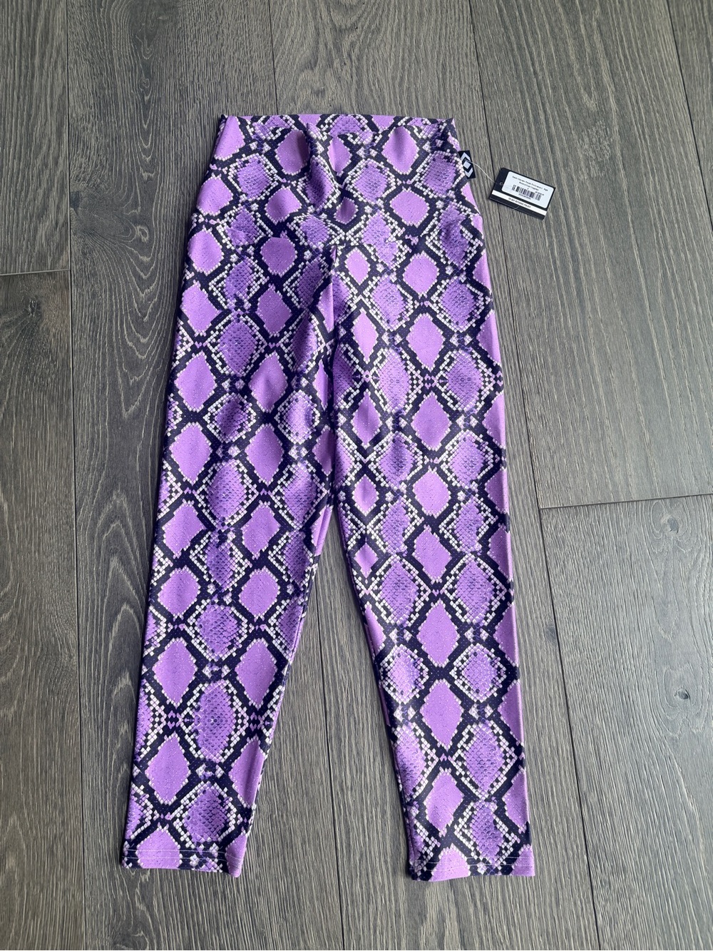Exotica Snake Charmer Purple Performance High Waisted Capri Leggings